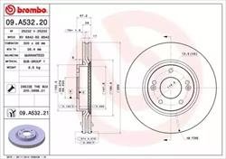 Тормозной диск - (517122L500) BREMBO 09.A532.20