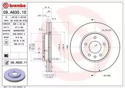 Тормозной диск BREMBO 09.A630.10 (фото 1)