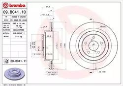 Тормозной диск - (DF7328 / 26700AE081 / 26700AE080) BREMBO 09.B041.10 (фото 1)