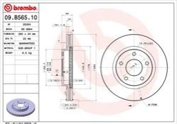 Гальмівний диск BREMBO 09.B565.10