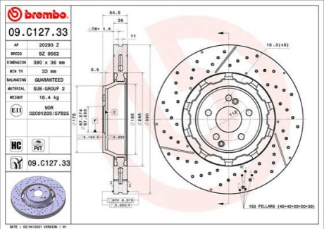 BREMBO 09.C127.33