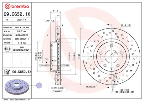 Автозапчастина BREMBO 09C6521X