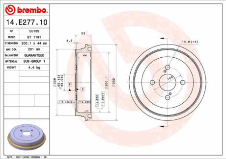 БЕБЕН ХЕМ BREMBO 14.E277.10