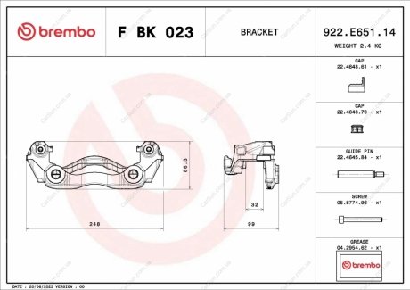 G164F4 BREMBO FBK023