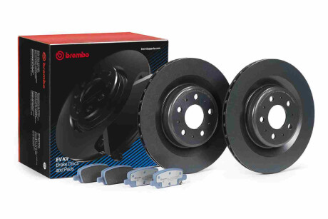 КОМПЛЕКТ ЗАДНІХ ГАЛЬМІВНИХ ДИСКІВ+КОЛОДОК BREMBO KT 08 004