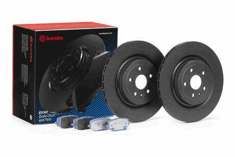 КОМПЛЕКТ ЗАДНІХ ГАЛЬМІВНИХ ДИСКІВ+КОЛОДОК BREMBO KT 08 006 (фото 1)