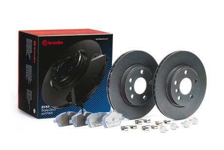 TARCZA HAMULCOWA 280X20 + KLOCKI (P 06 091E) BMW I3 (I01) 08/13-> (2 TARCZE+KLOCKI) EVKIT KPL BREMBO KT08011