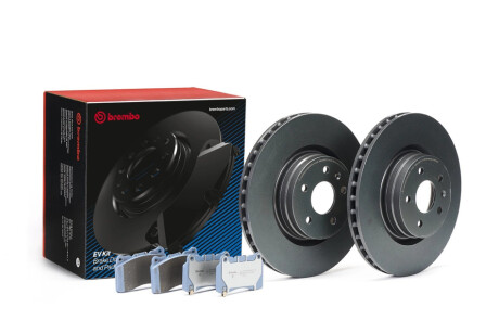 КОМПЛЕКТ ПЕРЕДНІХ ГАЛЬМІВСЬКИХ ДИСКІВ+КОЛОДОК BREMBO KT 08 021