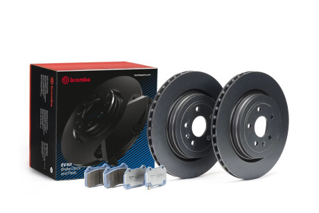 КОМПЛЕКТ ЗАДНІХ ГАЛЬМІВНИХ ДИСКІВ+КОЛОДОК BREMBO KT 08 023