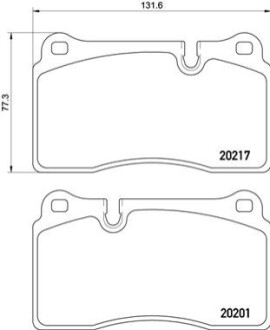 Гальмівні колодки дискові BREMBO P 02 002