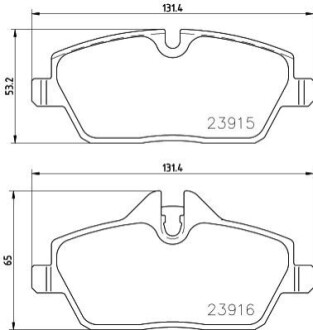 KLOCKI HAMULC. BMW I3 ELECTRIC 13- PRZÓD BREMBO P06091E