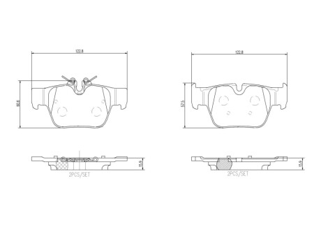 KLOCKI HAMULCOWE TYL BREMBO P 06 117