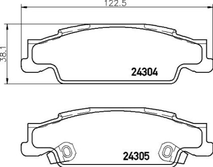 КОЛОДКИ ГАЛЬМІВНІ ЗАДНІ CADILLAC CTS 02-07 BREMBO P09007