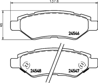 Тормозные колодки дисковые BREMBO P 09 014 (фото 1)