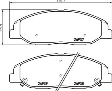 Гальмівні колодки дискові BREMBO P 09 016