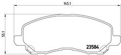 Колодки дискового тормоза BREMBO P11026 (фото 1)