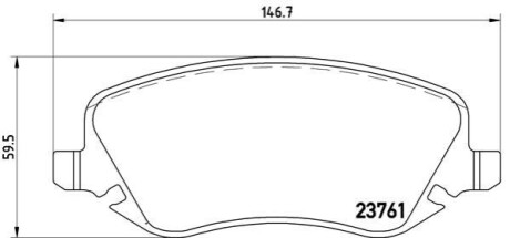 БЛОКИ ШИНКИ LANCIA THESIS 02- BREMBO P 23 088 (фото 1)