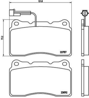 KLOCKI HAMULCOWE XTRA PRZOD BREMBO P 23 115X