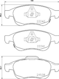 KLOCKI HAMULCOWE XTRA PRZOD BREMBO P 23 165X (фото 1)