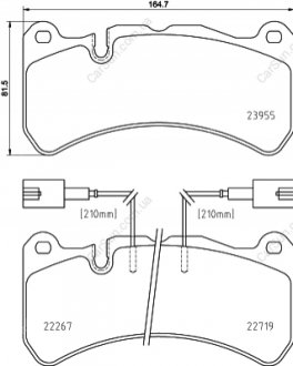 Комплект гальмівних колодок, дискове гальмо BREMBO P 23 186