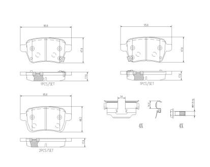 KLOCKI HAMULCOWE TYL BREMBO P 23 190