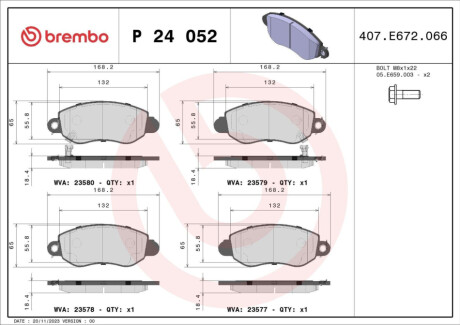 KLOCKI HAM. FORD TRANSIT BREMBO P 24 052