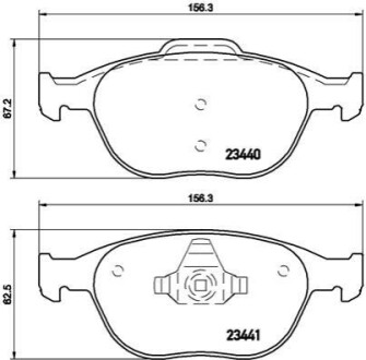 Колодки дискового тормоза BREMBO P 24 071 (фото 1)