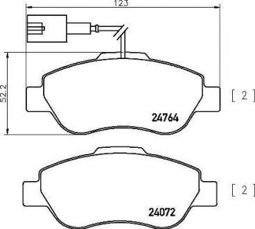 Гальмівні колодки дискові BREMBO P24150 (фото 1)