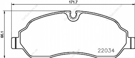 Комплект гальмівних колодок, дискове гальмо BREMBO P 24 171 (фото 1)