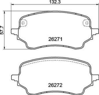 ПЕРЕДНІ ГАЛЬМІВНІ КОЛОДКИ BREMBO P 24 236