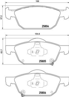 Колодки дискового тормоза BREMBO P 28 076X