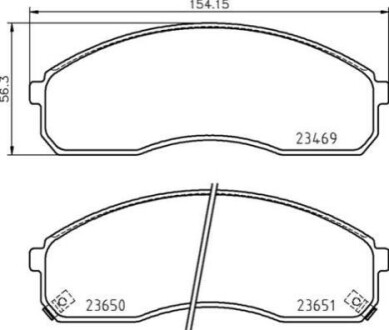 KLOCKI HAMULC. KIA K2500 10- PRZУD (OE-581014EA30) BREMBO P30091 (фото 1)