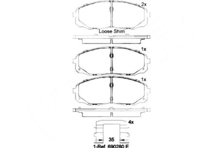 БЛОКИ ШИНКИ KIA CARNIVALL 15- BREMBO P 30 095