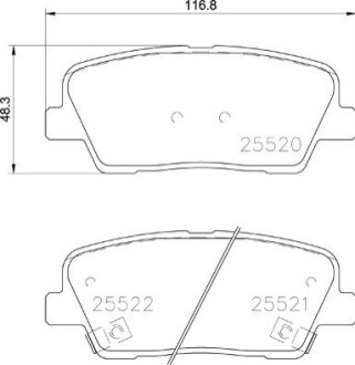 Гальмівні колодки дискові BREMBO P 30 104