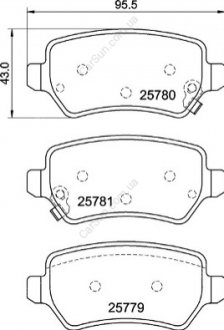 Комплект гальмівних колодок, дискове гальмо BREMBO P 30 120