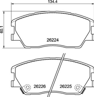 ПЕРЕДНІ ГАЛЬМІВНІ КОЛОДКИ EV BREMBO P 30 121E