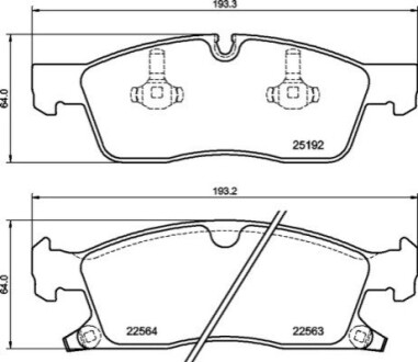 Гальмівні колодки дискові BREMBO P 37 027