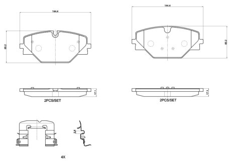 Автозапчастина BREMBO P 44 032