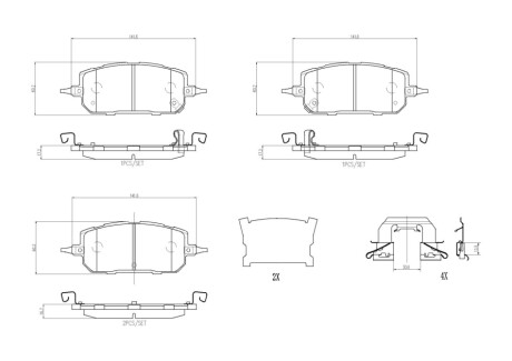 ПЕРЕДНІ ГАЛЬМІВНІ КОЛОДКИ BREMBO P 49 067