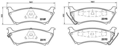 KLOCKI HAM. MERCEDES-BENZ M-KLAS BREMBO P 50 040