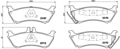 KLOCKI HAM. MERCEDES-BENZ M-KLAS BREMBO P 50 044