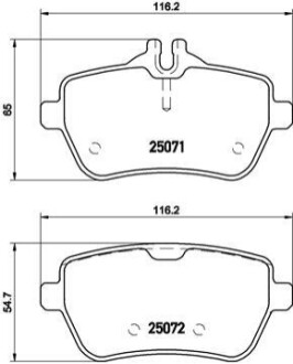 Колодки дискового тормоза BREMBO P50 103 (фото 1)