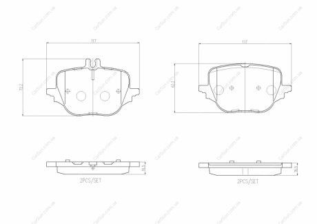 Комплект гальмівних колодок, дискове гальмо BREMBO P 50 169 (фото 1)