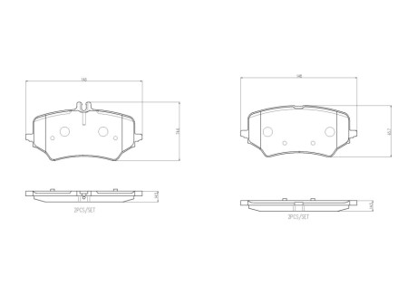 ЗАДНІ ГАЛЬМІВНІ КОЛОДКИ BREMBO P50176