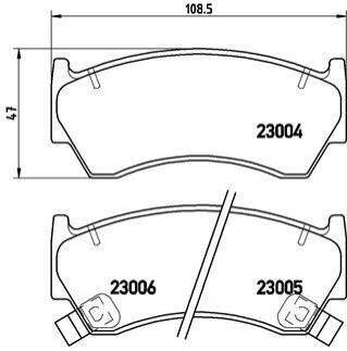 Гальмівні колодки дискові BREMBO P 56 033