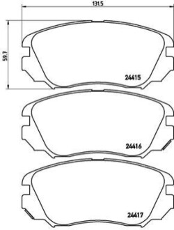 ПЕРЕДНІ ГАЛЬМІВНІ КОЛОДКИ XTRA BREMBO P 59 054X