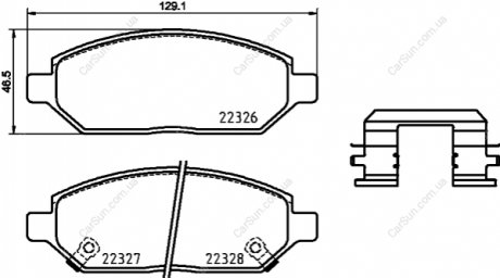 Комплект гальмівних колодок, дискове гальмо BREMBO P 59 088