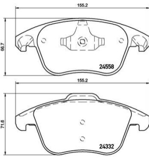 KLOCKI HAMULCOWE XTRA PRZOD BREMBO P 61 117X