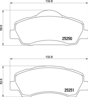 KLOCKI HAMULC. PEUGEOT 308 II 14- PRZУD (OE-1610699280) BREMBO P61138