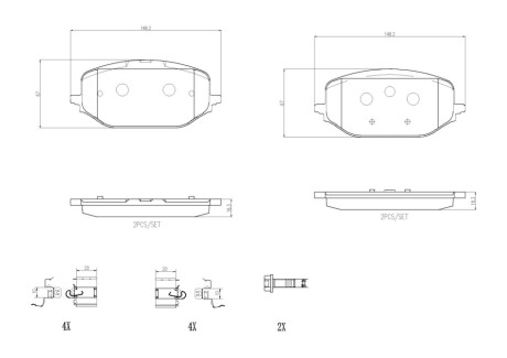 Автозапчастина BREMBO P 61 142